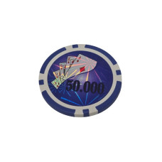 FICHAS POKER 11g $50.000 holograma tubo x 25                   